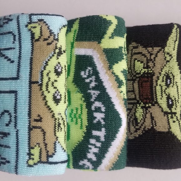 star wars  baby yoda mens casual crew socks 6 pair - Picture 5 of 6